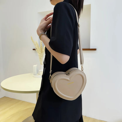 Schoudertas Dames - Hartvormig Design met Rits | Crossbody