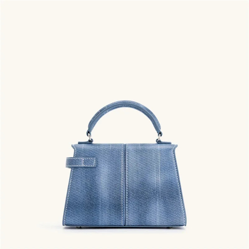 Tas Dames - Mini Handtas met Zilveren Draaislot en Flap | Chique
