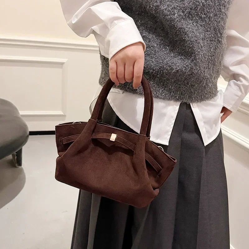 Handtas Dames - Compacte Tas met Strikdetail en Schouderband | Chique