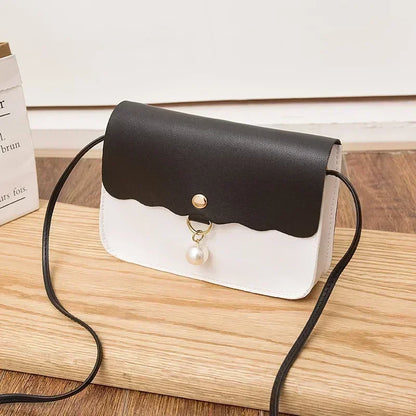 Tas Dames - Crossbody Schoudertas met Parelornament en Flap | Zoet