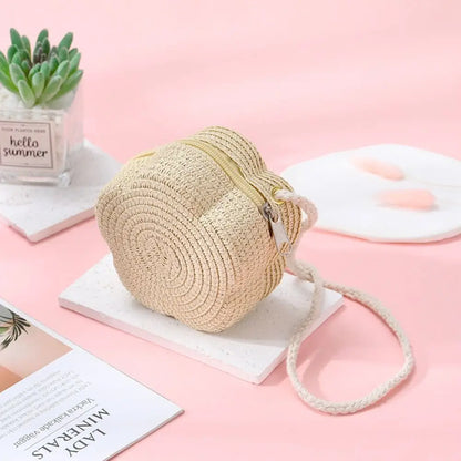 Tas Dames - Ronde Gevlochten Zomertas met Crossbody Riem | Casual