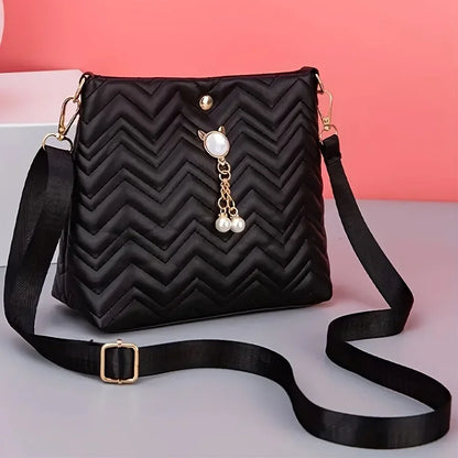Tas Dames - Crossbody Schoudertas met Pareldetail | Casual