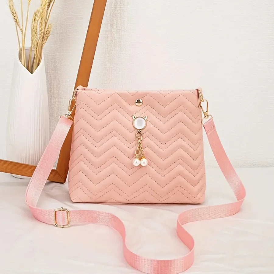 Tas Dames - Crossbody Schoudertas met Pareldetail | Casual