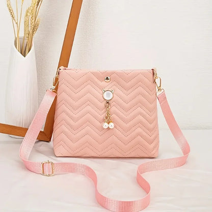 Tas Dames - Crossbody Schoudertas met Pareldetail | Casual