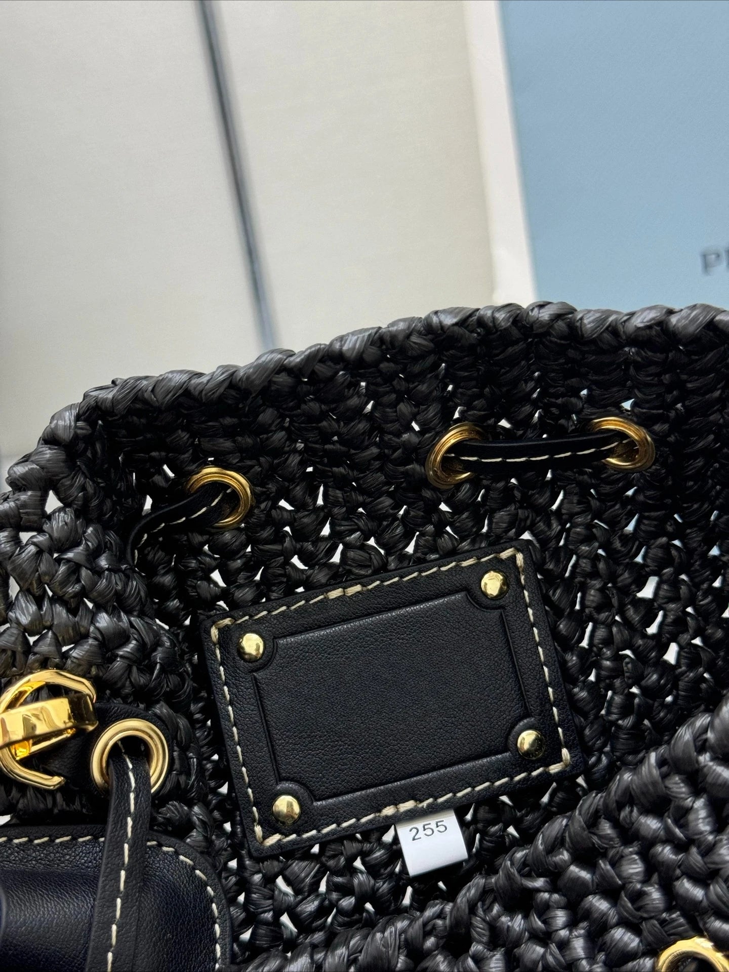 Tas Dames - Gevlochten Bucket Bag met Trekkoord en Ketting | Zomer