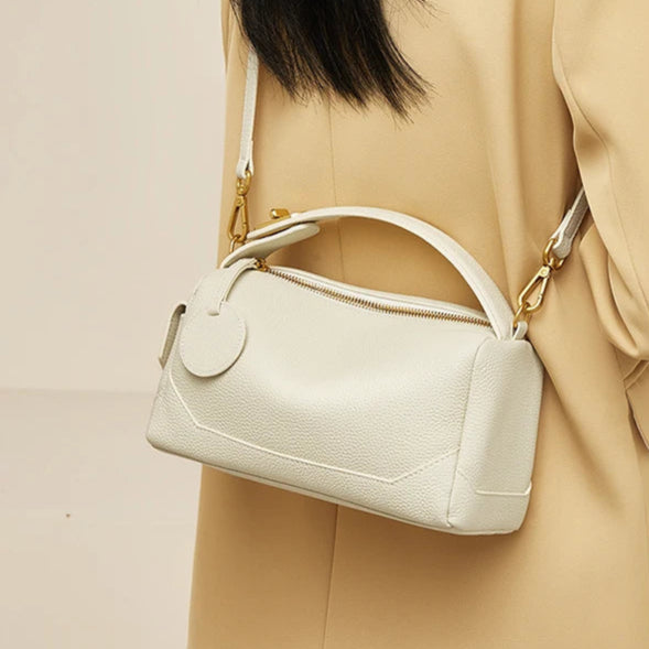 Tas Dames - Schoudertas met Handvat en Gouden Details | Chique