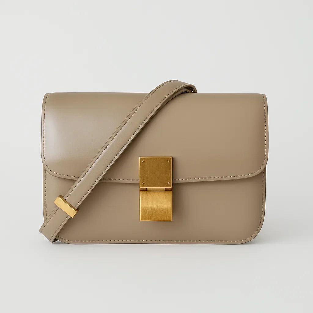 Tas Dames - Elegante Flap met Gouden Gesp en Schouderband | Chic