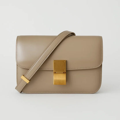 Tas Dames - Elegante Flap met Gouden Gesp en Schouderband | Chic