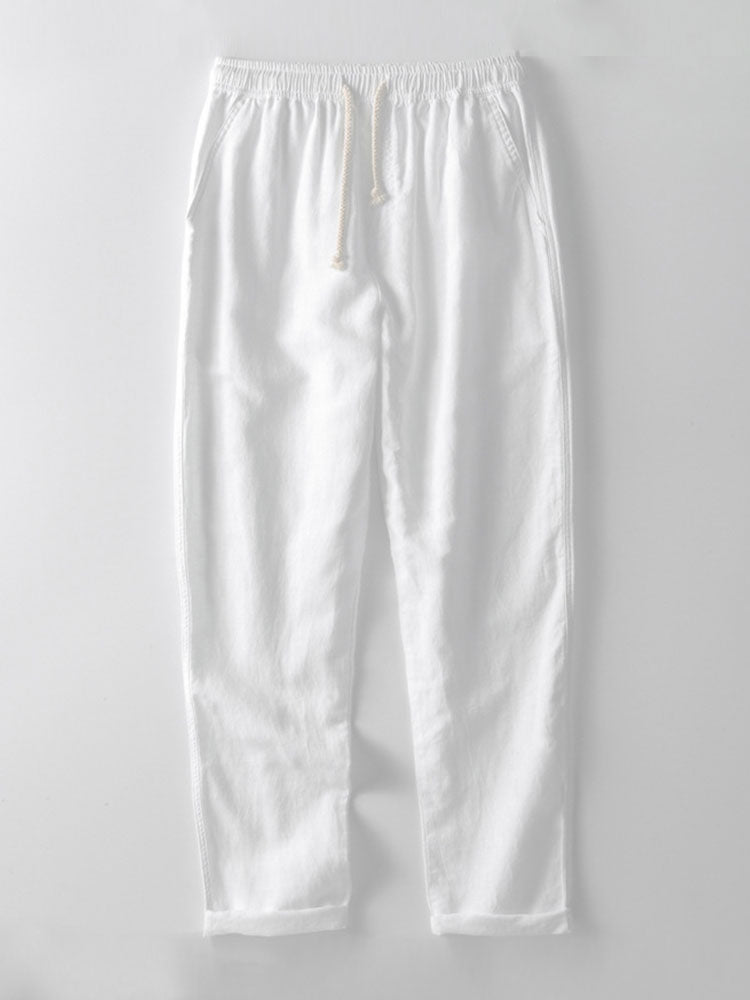 Sem - Casual Linnen Zomer Set Heren met Korte Mouw Overhemd en Broek