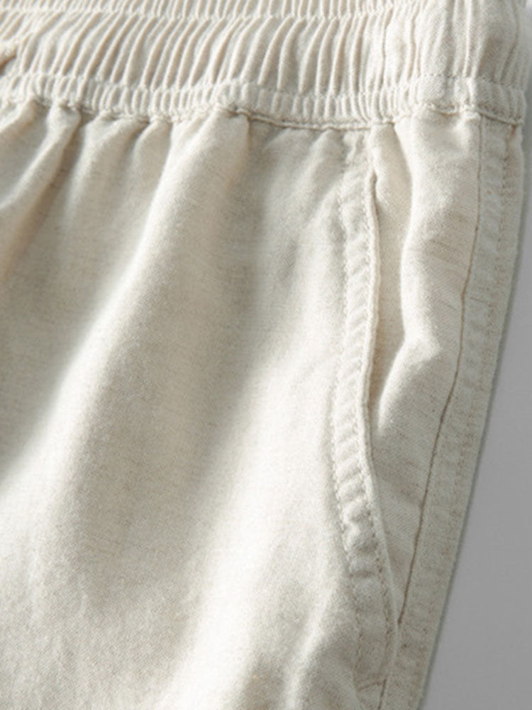 Sem - Casual Linnen Zomer Set Heren met Korte Mouw Overhemd en Broek