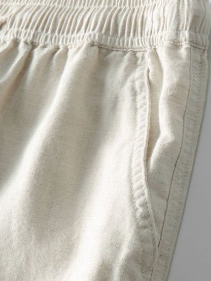 Sem - Casual Linnen Zomer Set Heren met Korte Mouw Overhemd en Broek