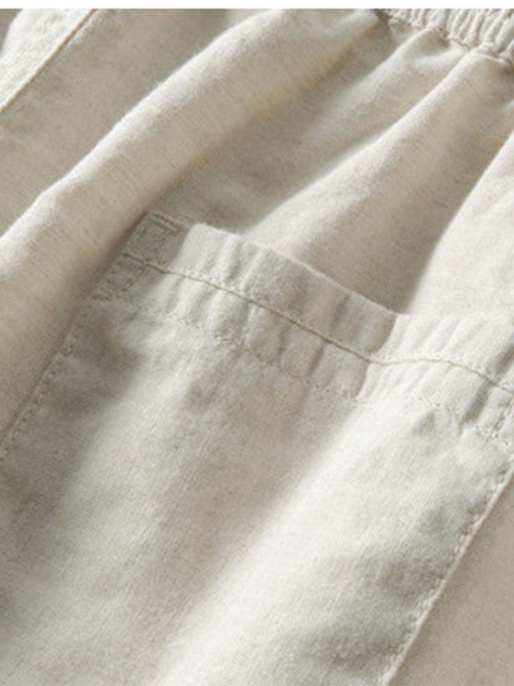 Sem - Casual Linnen Zomer Set Heren met Korte Mouw Overhemd en Broek