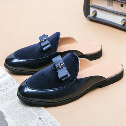 Sem - Chique Comfortabele Loafers Heren met Strikdetail en Glanzende Afwerking