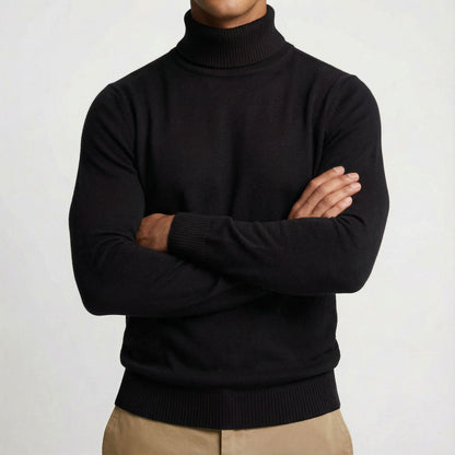 Sem - Heren Coltrui Casual Slim Fit met Lange Mouwen en Ribboorden
