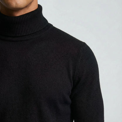 Sem - Heren Coltrui Casual Slim Fit met Lange Mouwen en Ribboorden