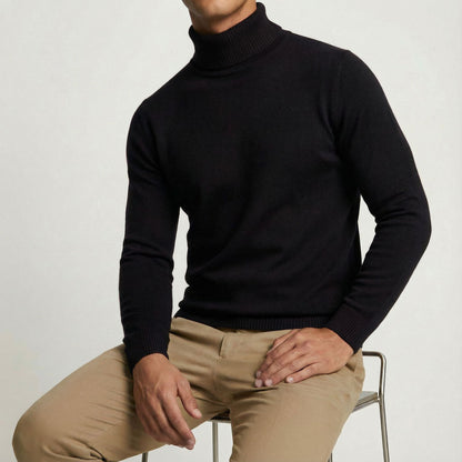 Sem - Heren Coltrui Casual Slim Fit met Lange Mouwen en Ribboorden