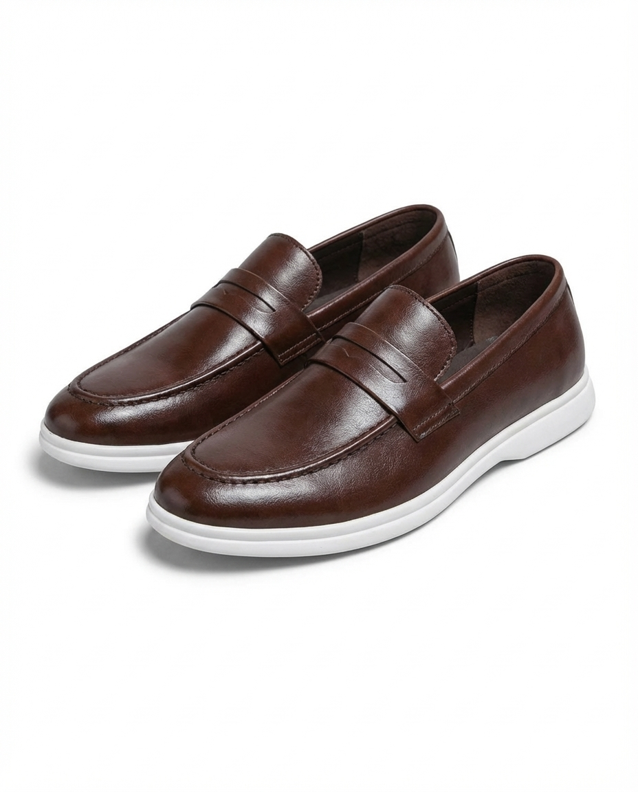 Sem - Heren Loafers Net voor de Winter met Penny Strap en Stevige Zool