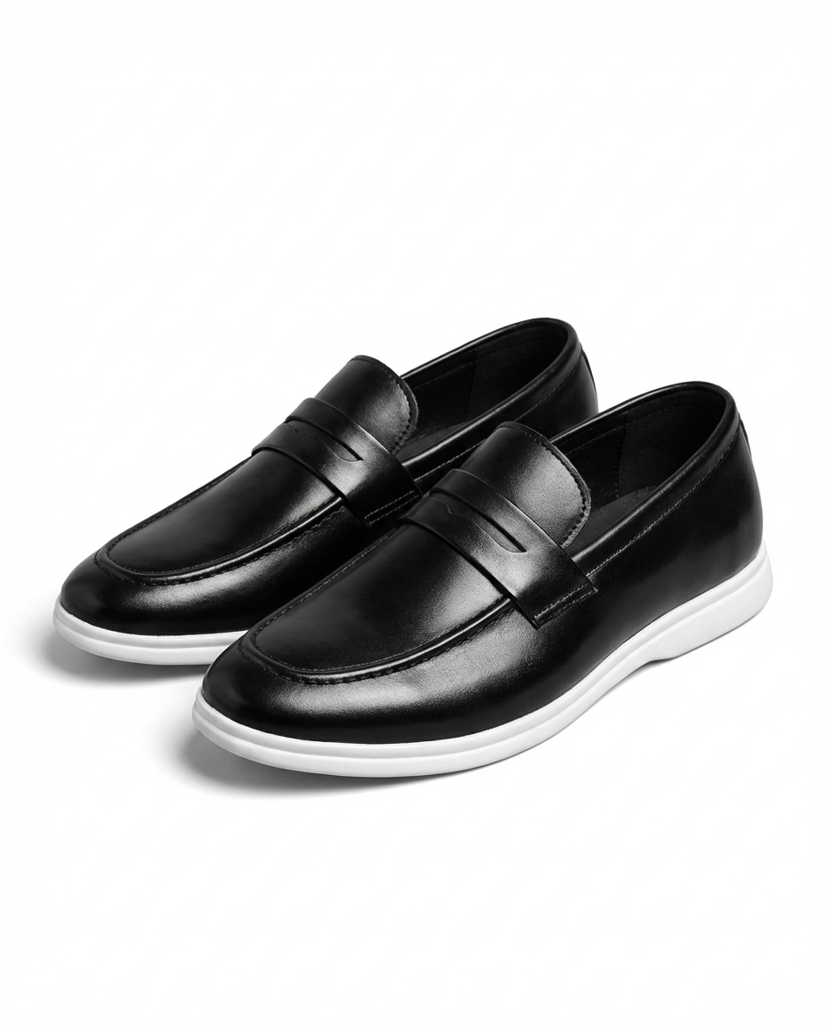 Sem - Heren Loafers Net voor de Winter met Penny Strap en Stevige Zool