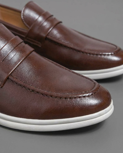 Sem - Heren Loafers Net voor de Winter met Penny Strap en Stevige Zool