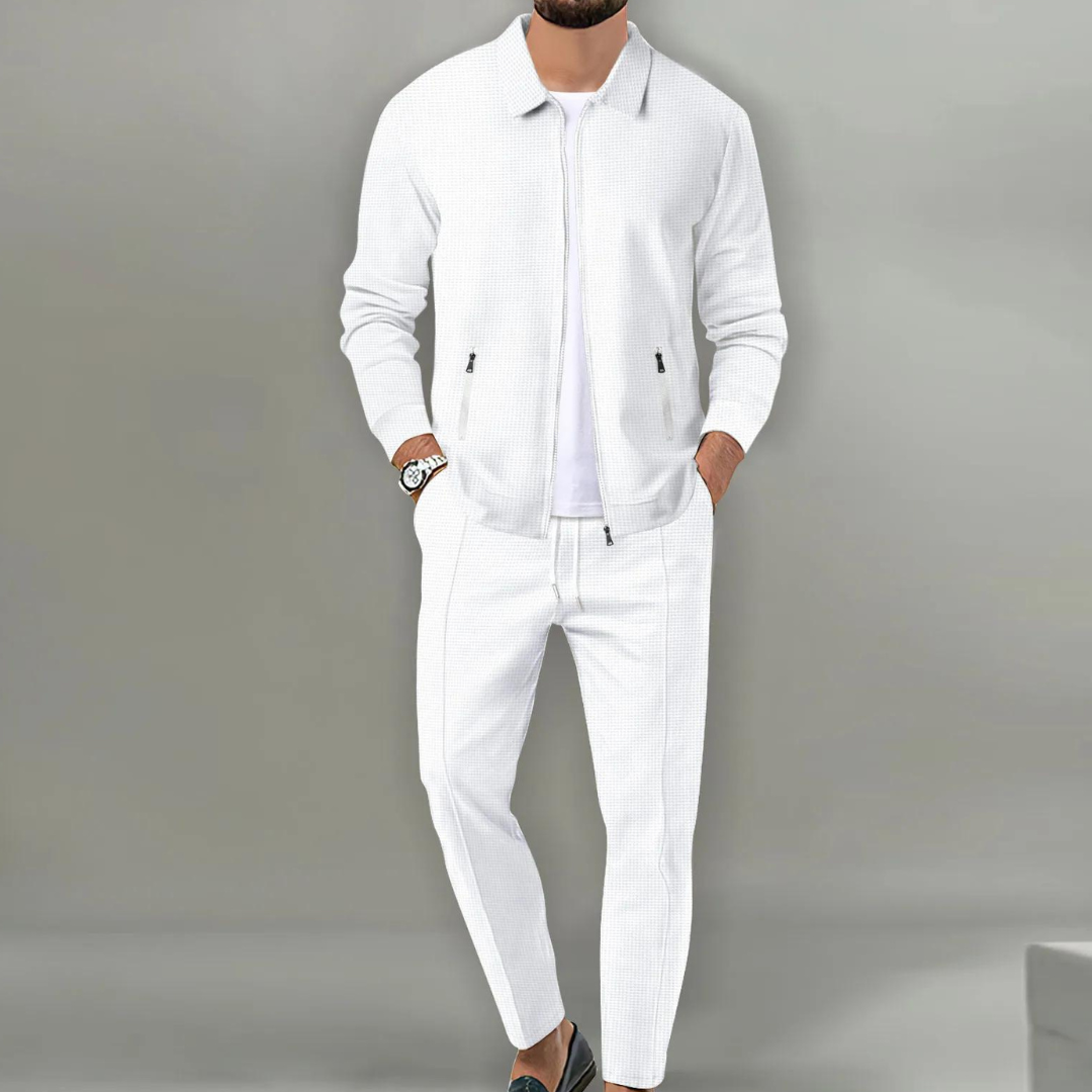 Sem - Heren Loungewear Set Casual Smart met Ritssluiting en Bijpassende Broek