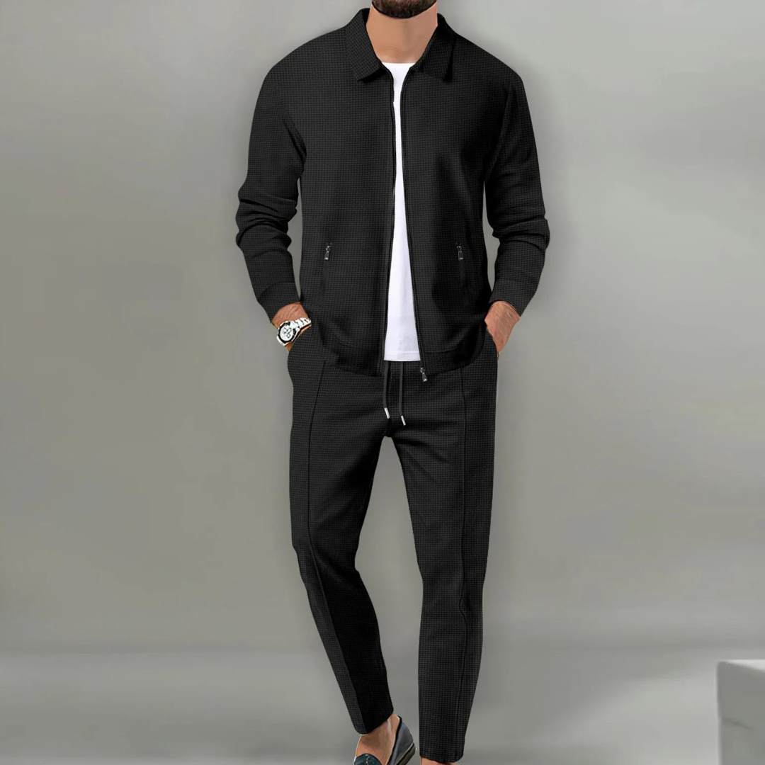 Sem - Heren Loungewear Set Casual Smart met Ritssluiting en Bijpassende Broek