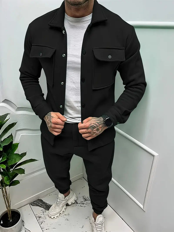 Sem - Heren Trainingspak Matching Set met Overshirt en Borstzakken