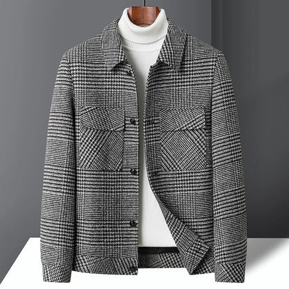 Bram - Heren Jas Wol Stijl Casual Smart met Borstzakken voor Herfst