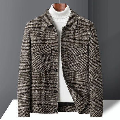 Bram - Heren Jas Wol Stijl Casual Smart met Borstzakken voor Herfst