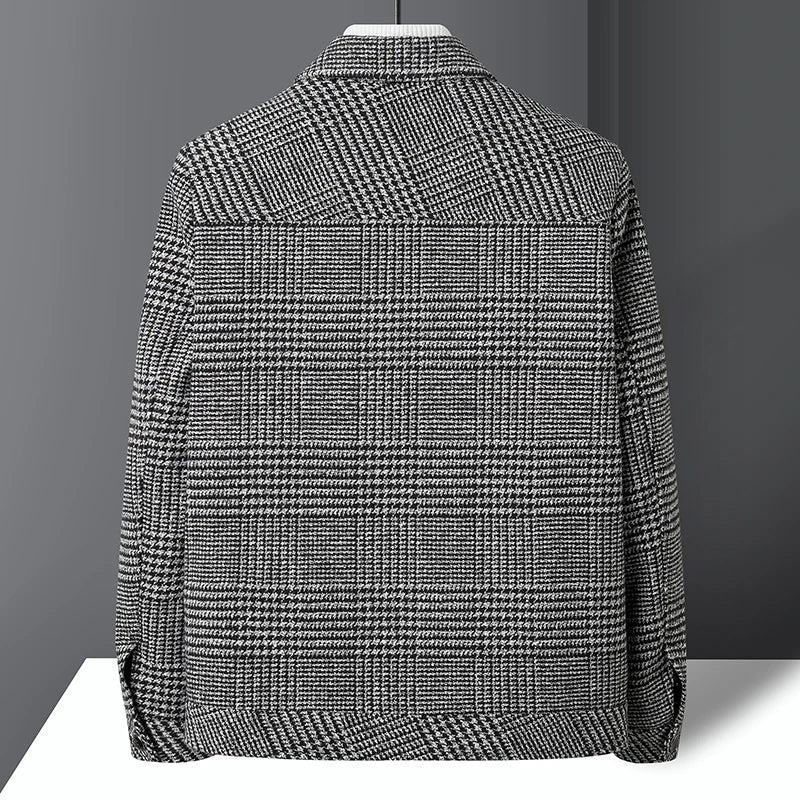 Bram - Heren Jas Wol Stijl Casual Smart met Borstzakken voor Herfst