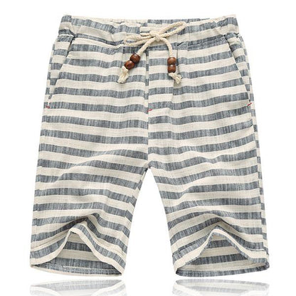 Sem - Stoere Linnen Short Heren met Trekkoord en Elastische Taille