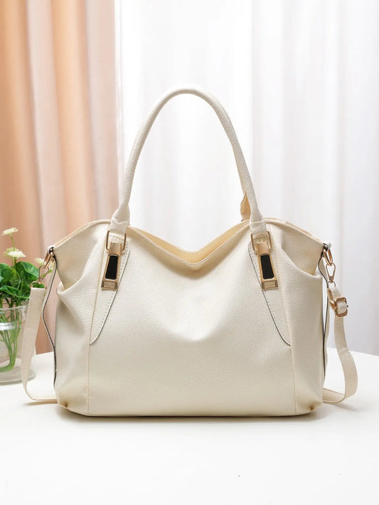 Tas Dames - Ruime Handtas met Gouden Details en Schouderriem | Klassiek
