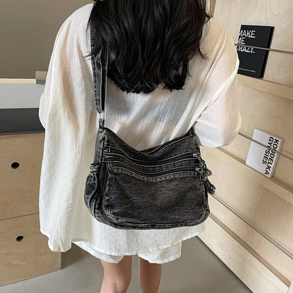 Tas Dames - Oversized Crossbody met Dubbele Rits | Casual