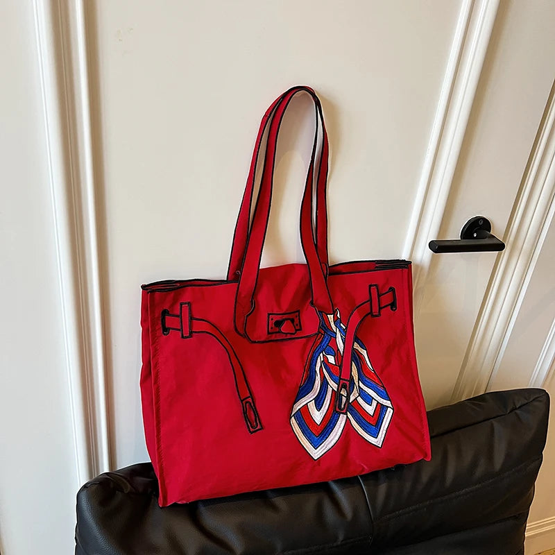 Shopper Dames - Grote Tote Bag met Gespelement en Sjaal | Chique