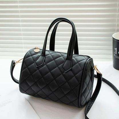 Tas Dames - Handtas met Ruitpatroon en Gouden Hardware | Chique
