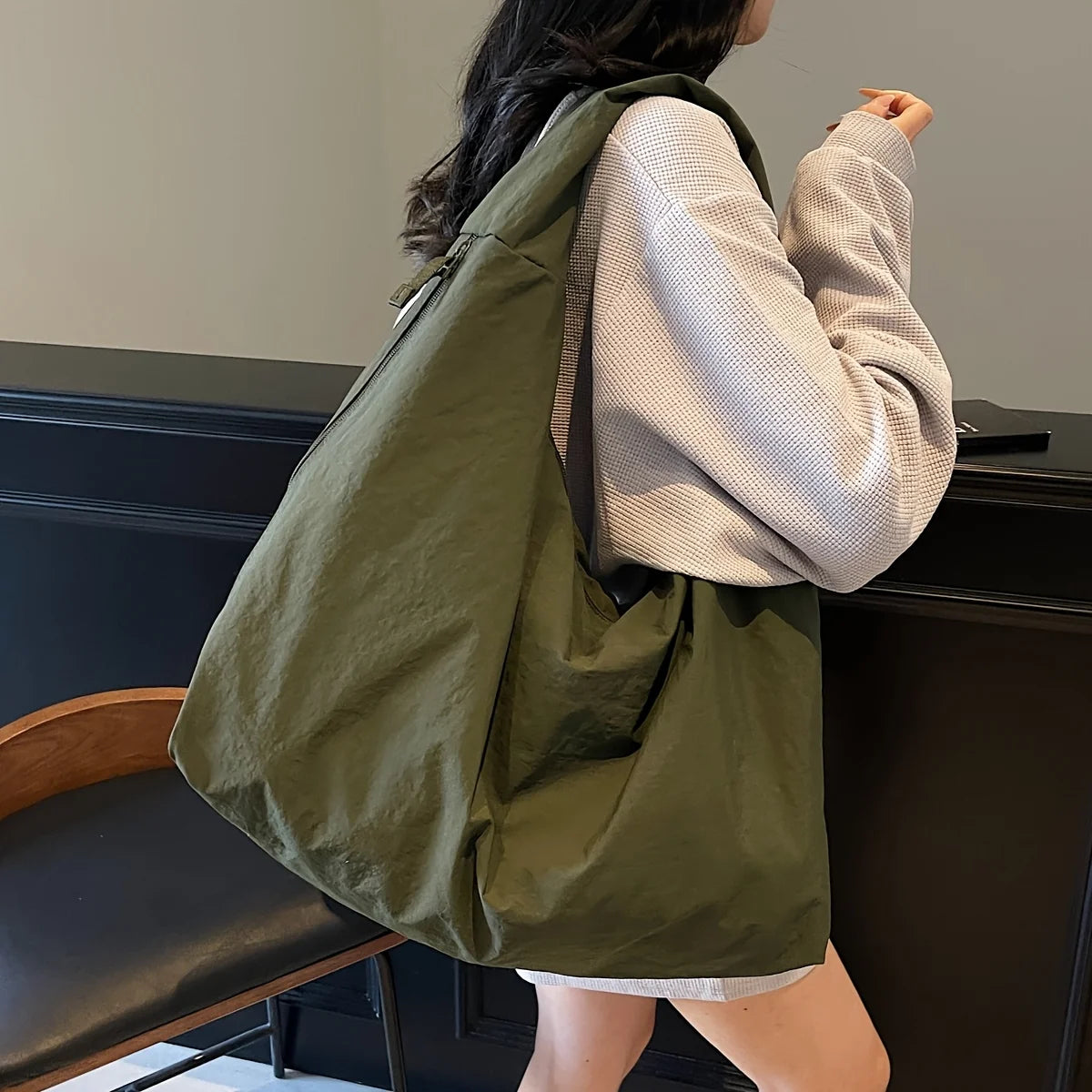 Tas Dames - Grote Lichtgewicht Shopper met Brede Schouderband | Casual