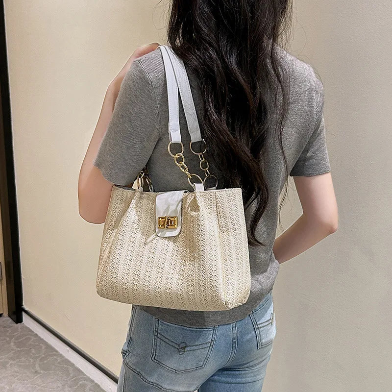 Tas Dames - Pluche Schoudertas met Handvat en Riem | Casual