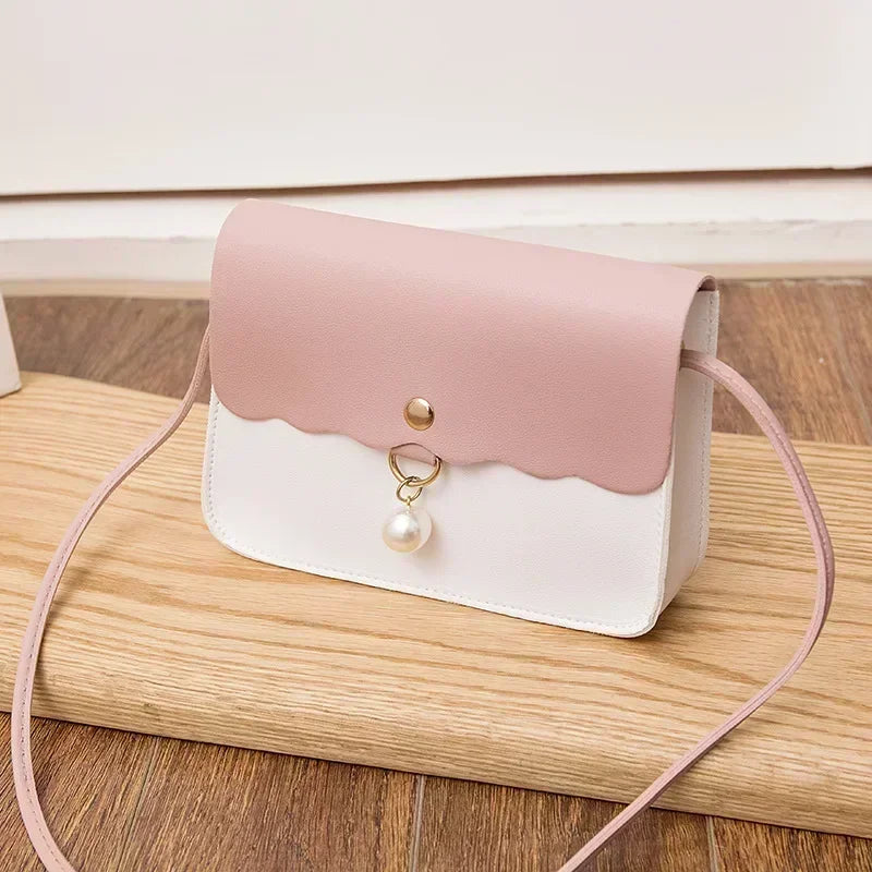 Tas Dames - Crossbody Schoudertas met Parelornament en Flap | Zoet