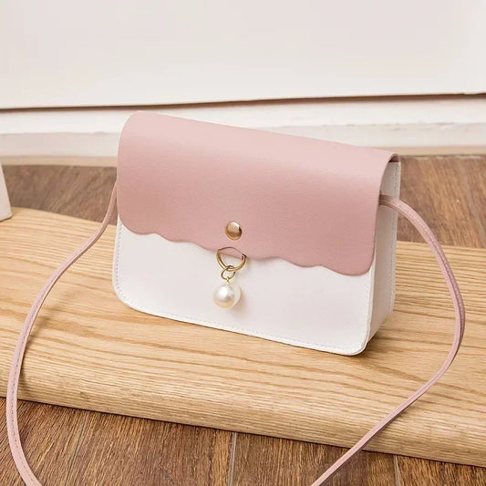 Tas Dames - Crossbody Schoudertas met Parelornament en Flap | Zoet