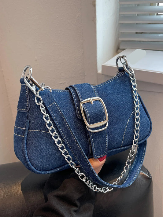 Tas Dames - Compact Model met Ketting en Gespsluiting | Casual