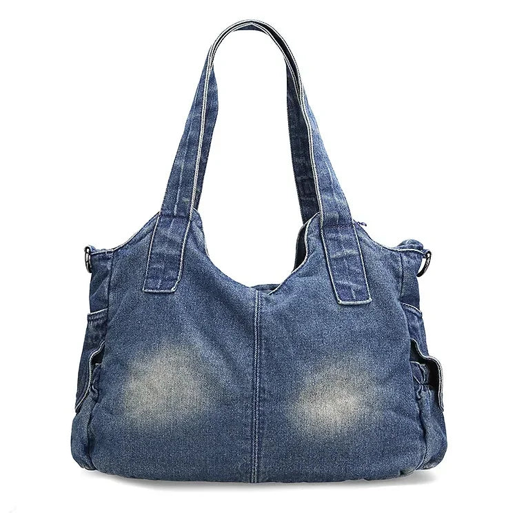 Tas Dames - Schoudertas met Voorvakken en Zilveren Hardware | Casual
