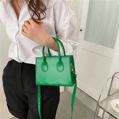 Tas Dames - Mini Handtas met Dubbel Handvat en Schouderriem | Chique