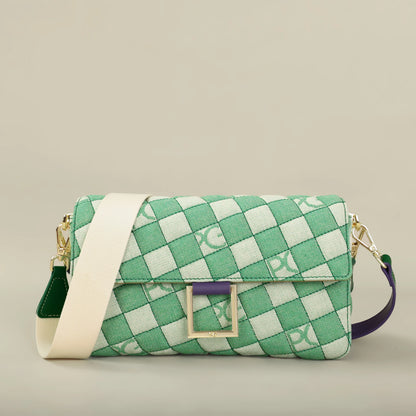 Tas Dames - Crossbody Schoudertas met Print en Brede Riem | Zomer