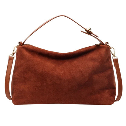 Schoudertas Dames - Zachte Hobbo Bag met Gouden Rits | Chique