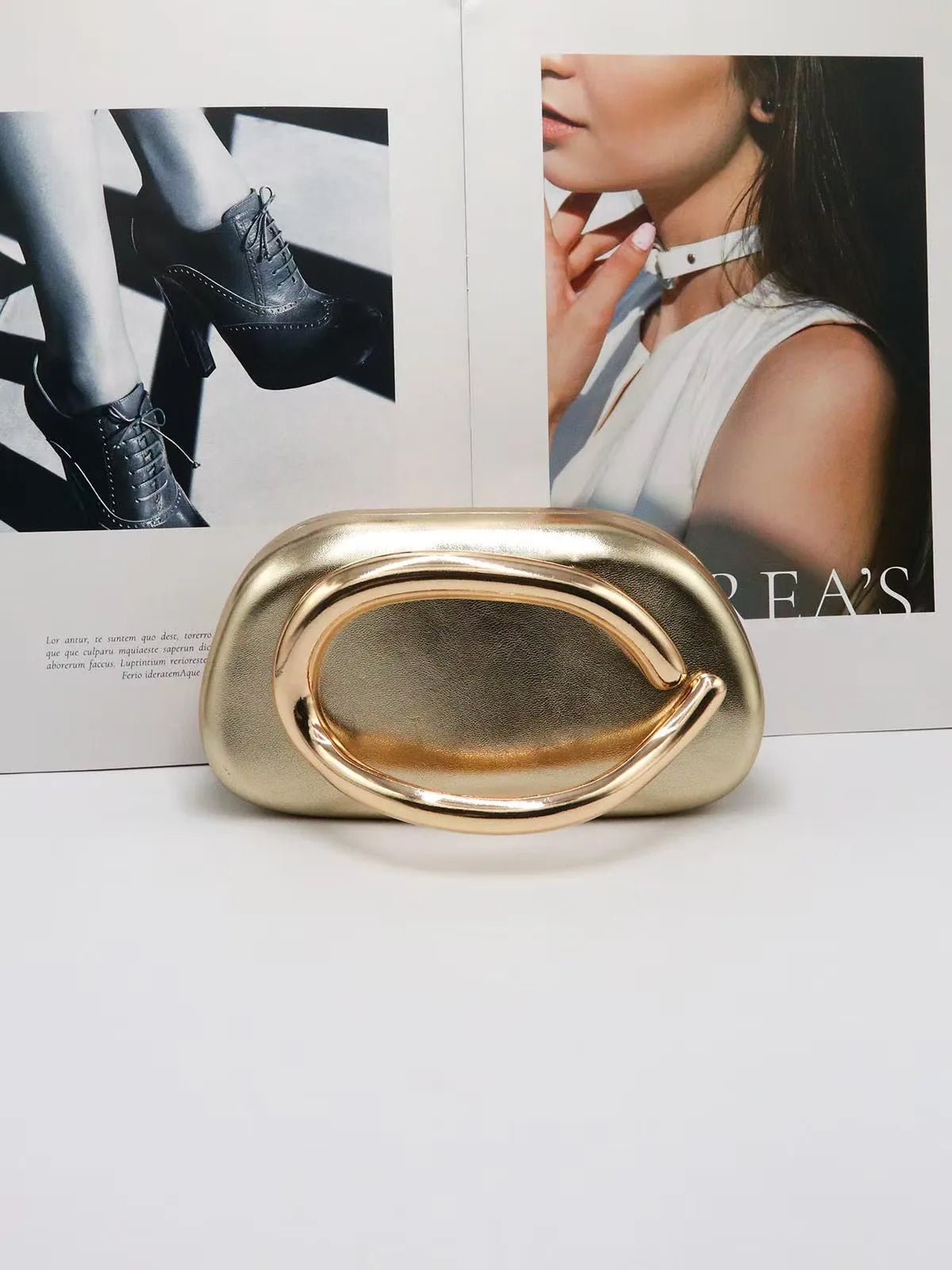 Tas Dames - Clutch met Gouden Detail | Chique