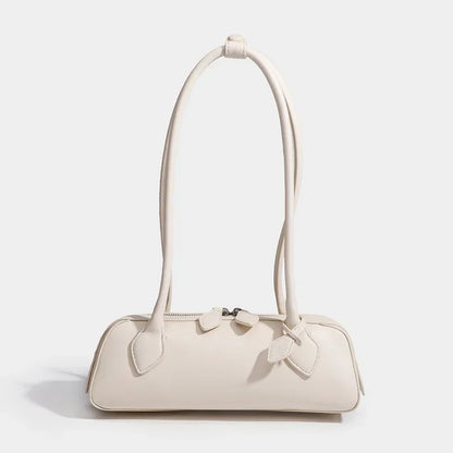 Tas Dames - Schoudertas met Hoge Boog en Bladdetail | Chique