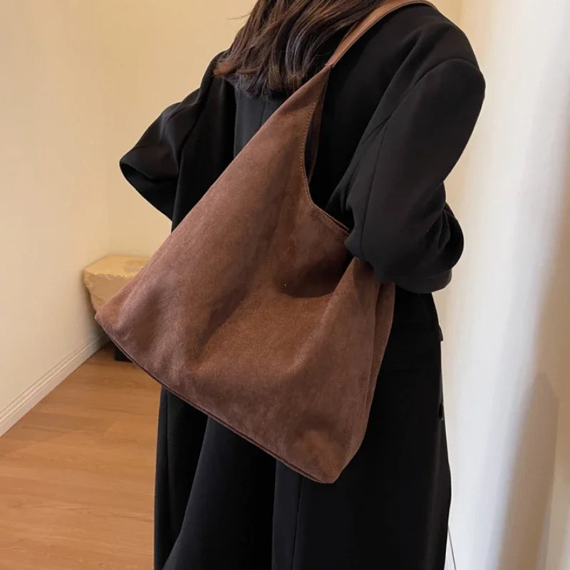 Tas Dames - Grote Zachte Hobo met Brede Schouderband en Open Top | Casual
