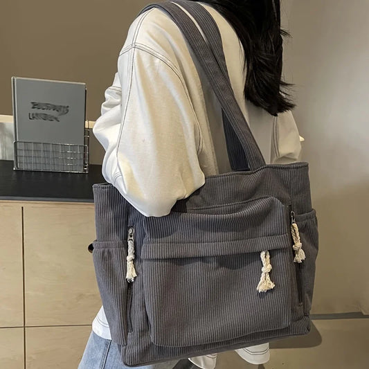 Tas Dames - Grote Shopper met Meerdere Vakken en Kwastjes | Casual