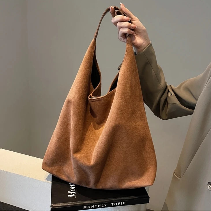 Tas Dames - Grote Zachte Hobo Bag met Enkele Schouderband | Casual