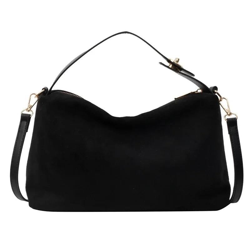 Schoudertas Dames - Zachte Hobbo Bag met Gouden Rits | Chique