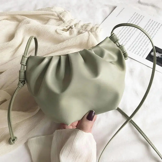 Tas Dames - Zachte Crossbody Clutch met Geplooide Look | Elegant